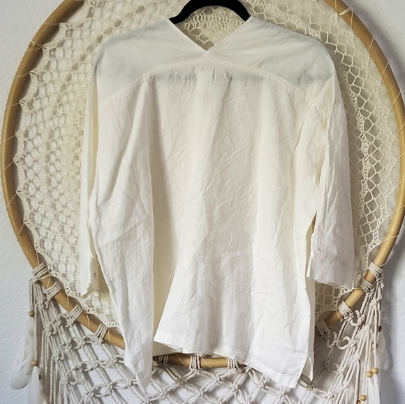 Urban Research Doors 100% Linen Boho Lagenlook Top - Picture 2 of 7